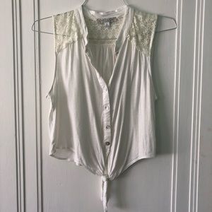 Love culture white lace top